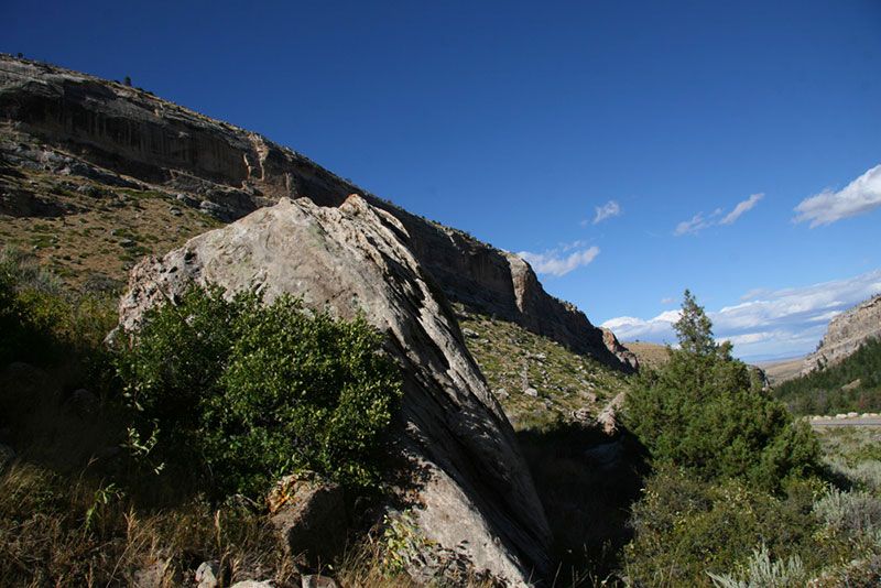Boulder Beneath Cliffs