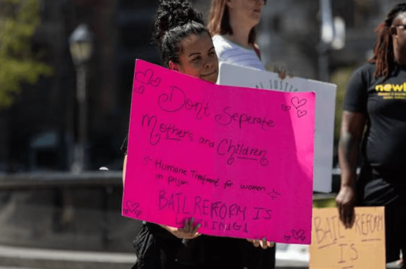 Bail reform rally held in Foley Square in Manhattan