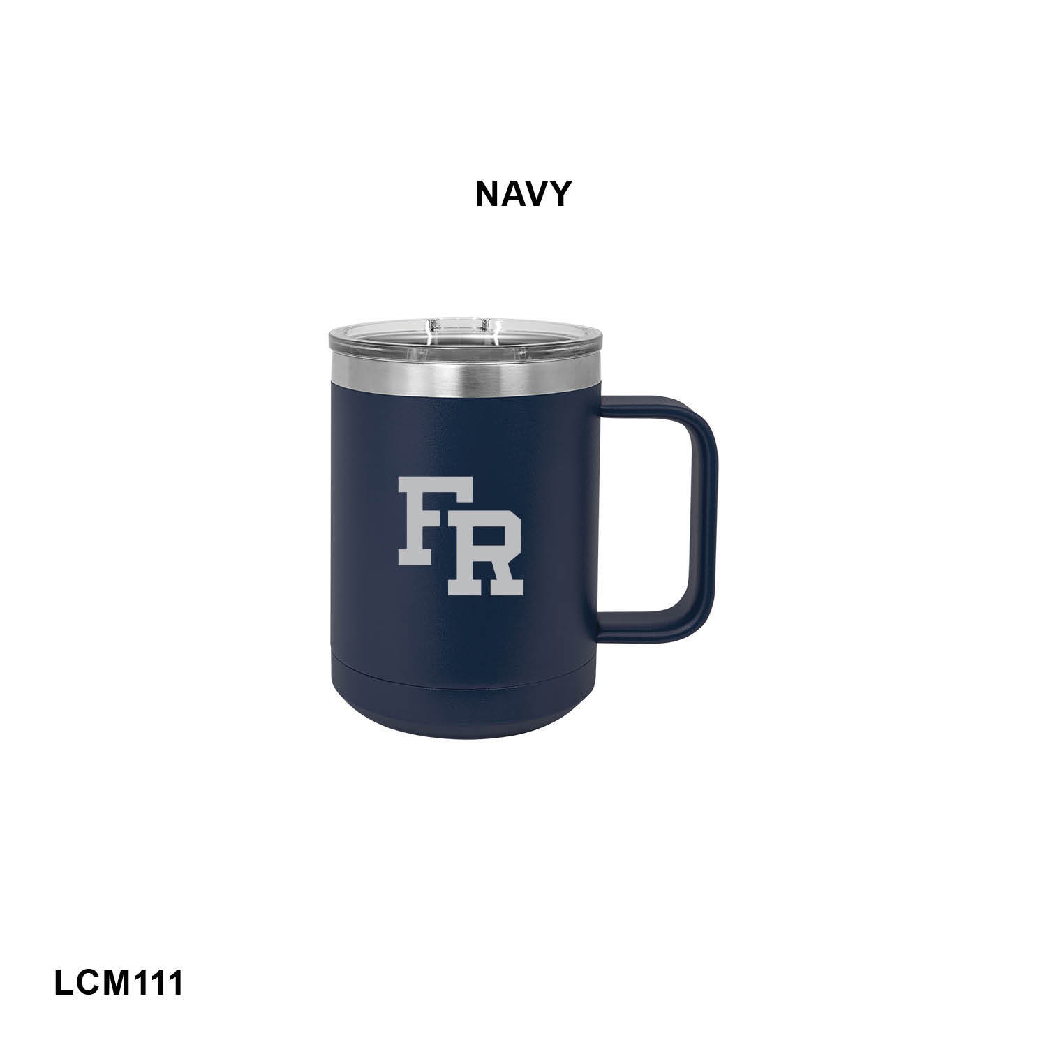 FR LOGO - Polar Camel 15 oz. Navy Blue Vacuum Insulated Mug with Slider Lid