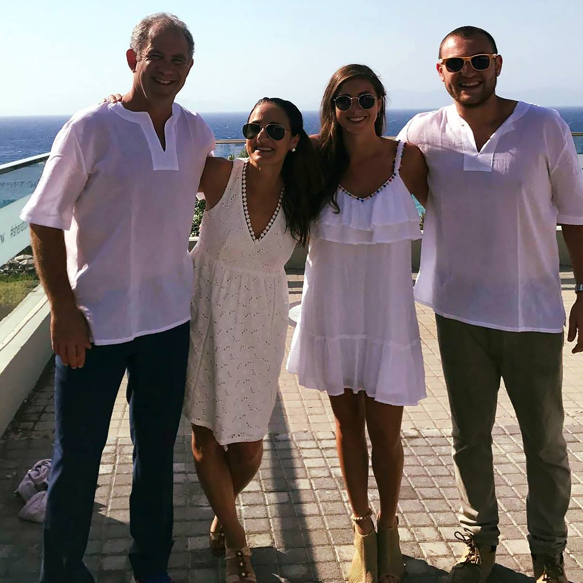 The Markowitz family in Rhodes, Greece. 2017.