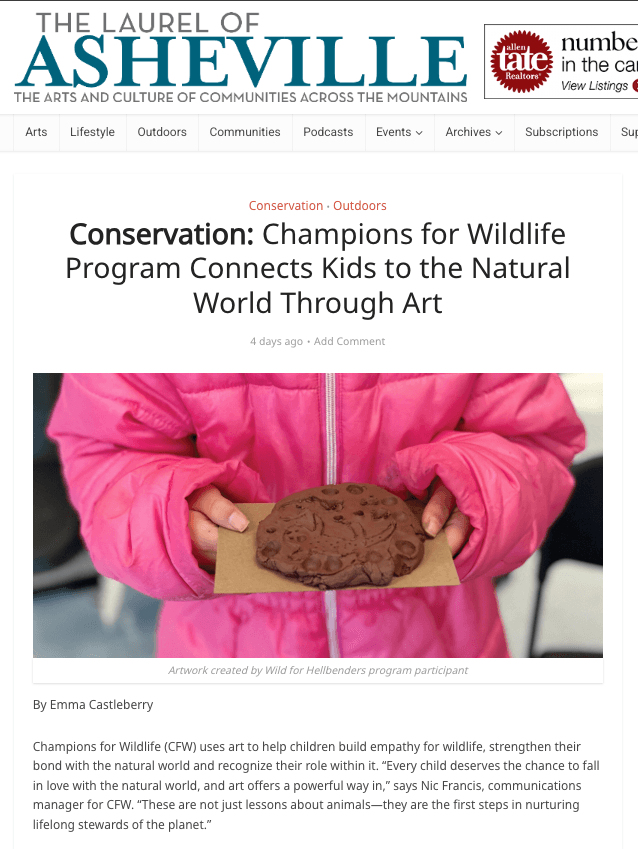 Champions for Wildlife Program Connects Kids to the Natural World Through Art: