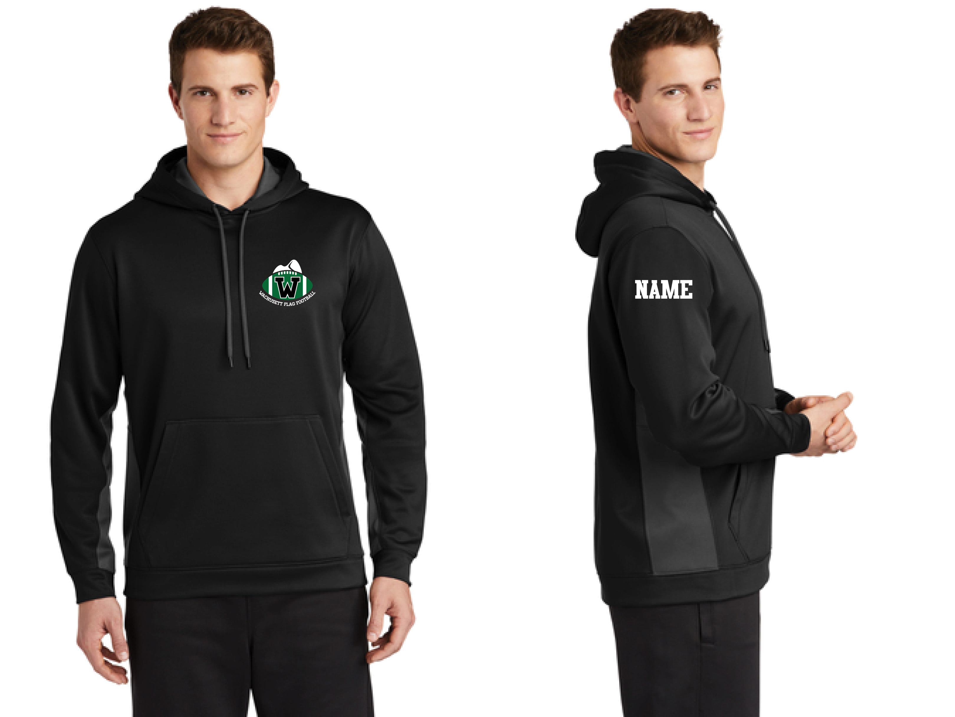 Sport-Tek® Sport-Wick® Fleece Colorblock Hooded Pullover