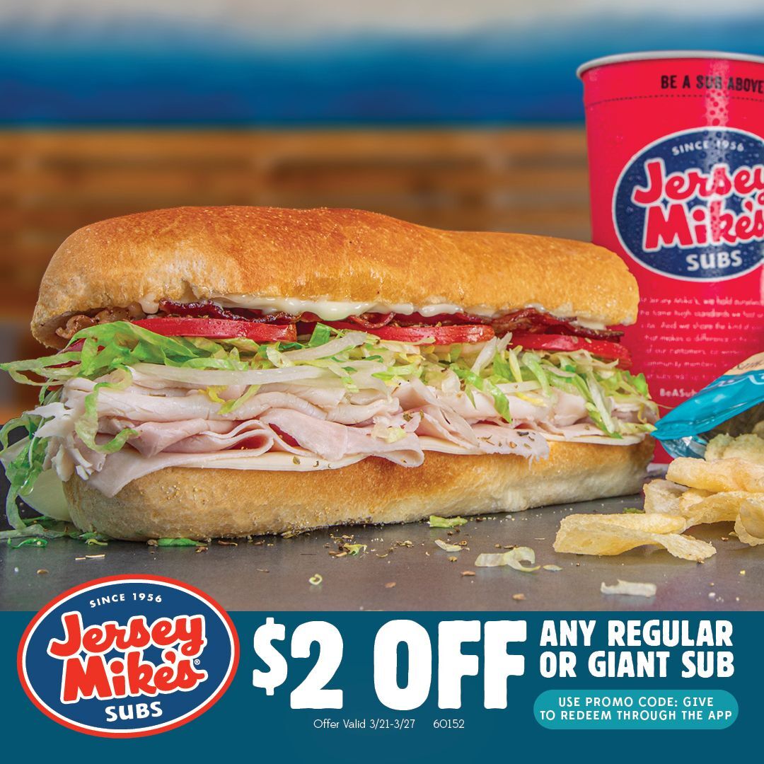 Jersey Mike's Month of Giving Customer Appreciation Coupon: 10% off