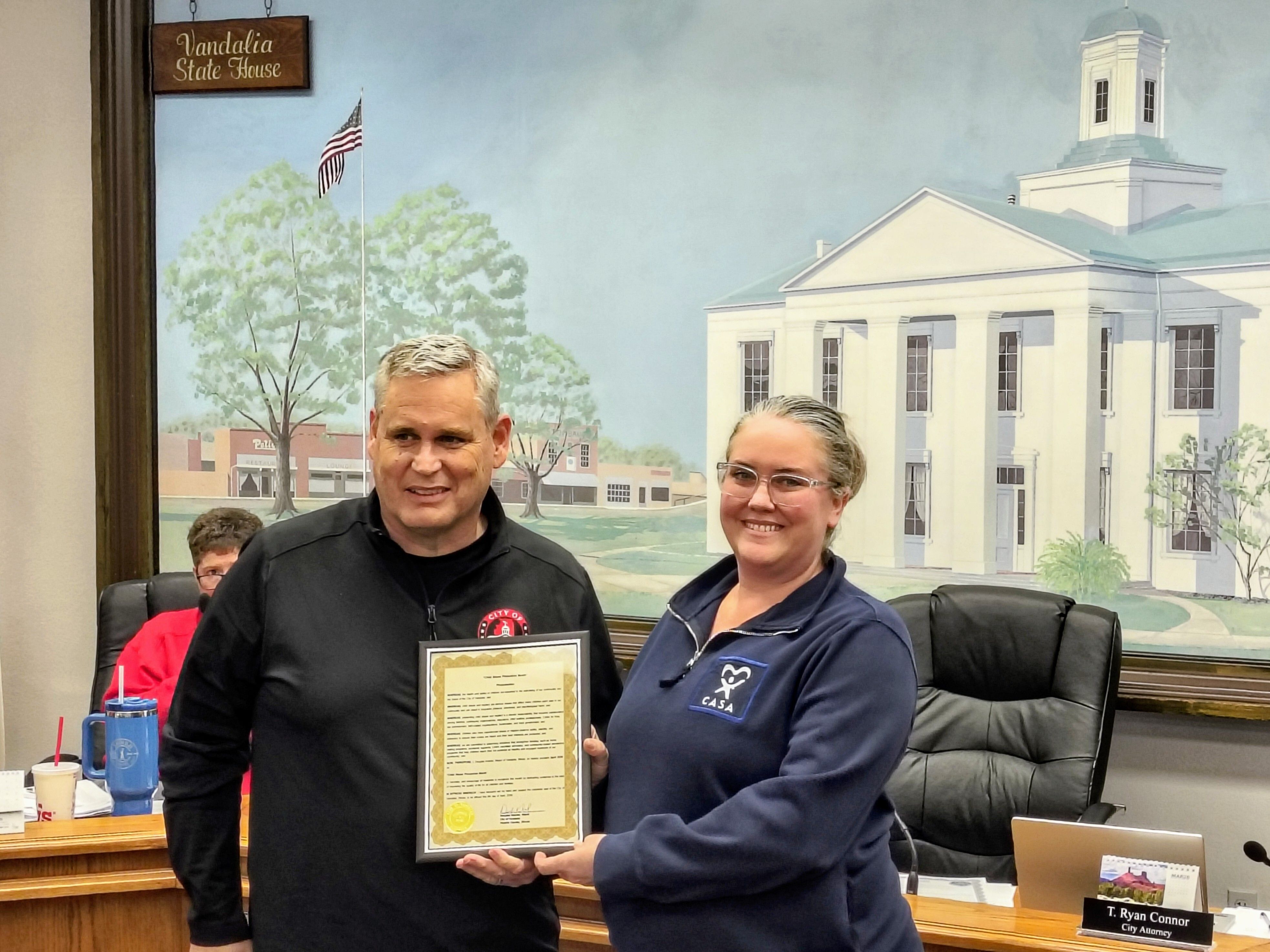 City of Vandalia Issues Child Abuse Prevention Month Proclamation