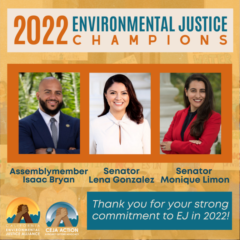 Graphic highlighting 2022 Legislative Champions and the impact of oil industry lobbying