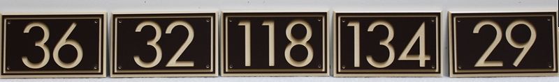 KA20949- Carved and Sandblasted HDU  Residence Number Signs 