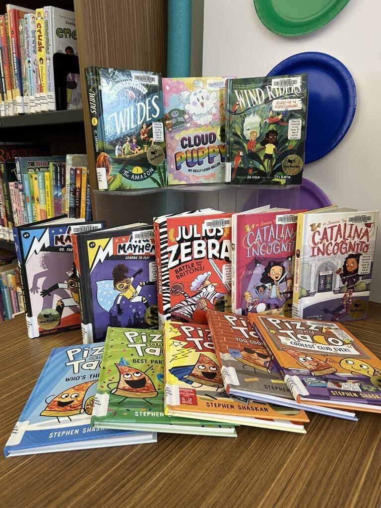 Wonder books purchased with grants funds are displayed.