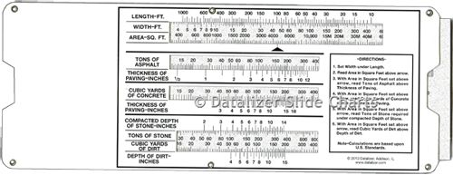 Concrete Slide Rule 100 Yard Volume Calculator  Great Gift for Contractors!! 