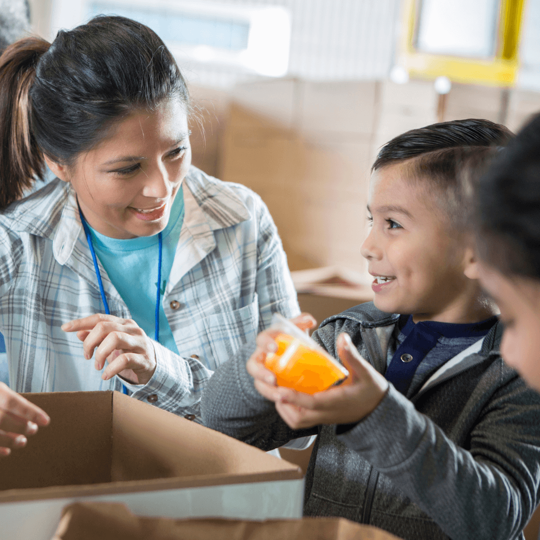 People of all ages can participate in a food drive!