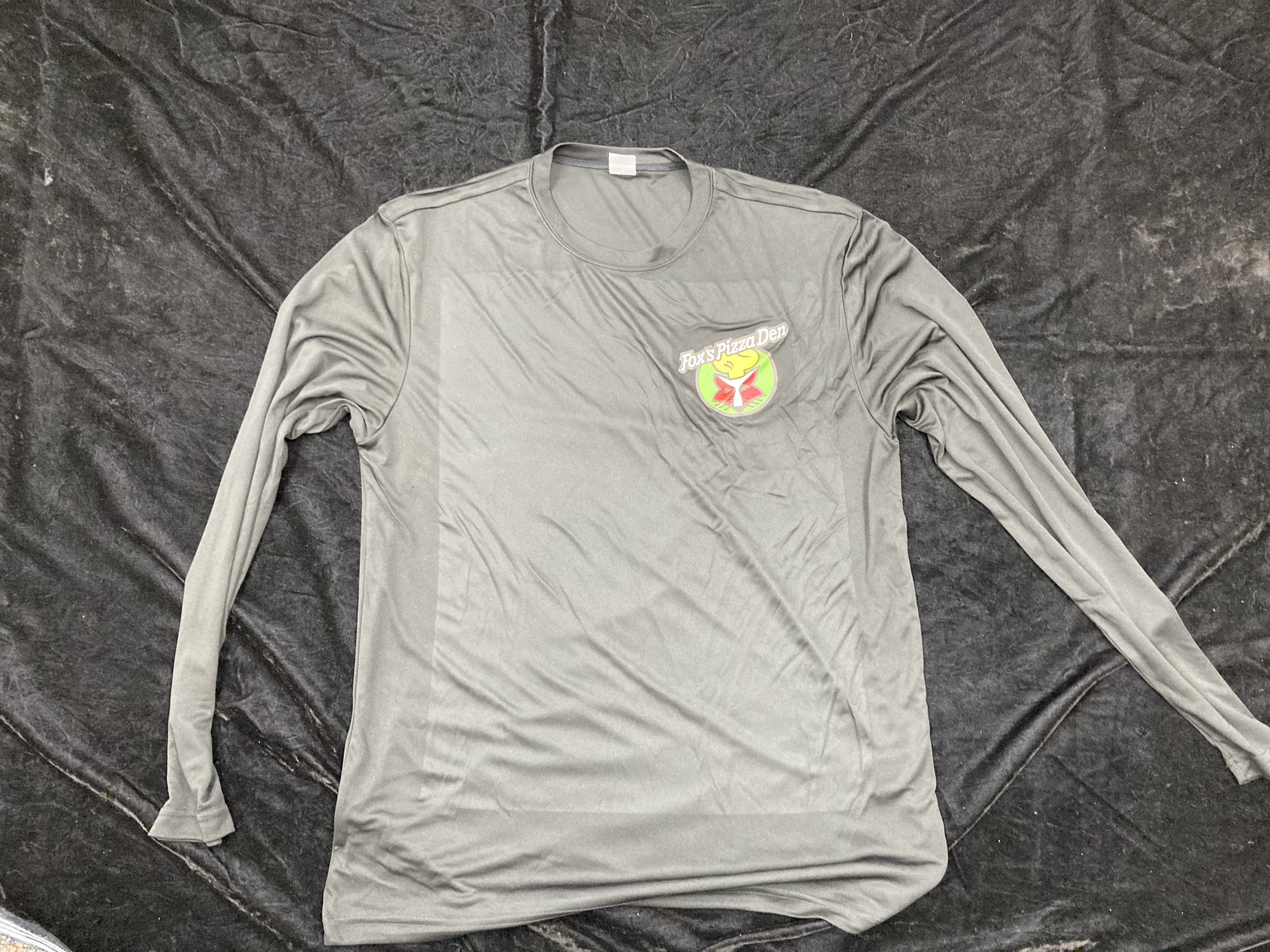 SALE Fox's Logo - Medium Black Moisture Wicking Long Sleeve