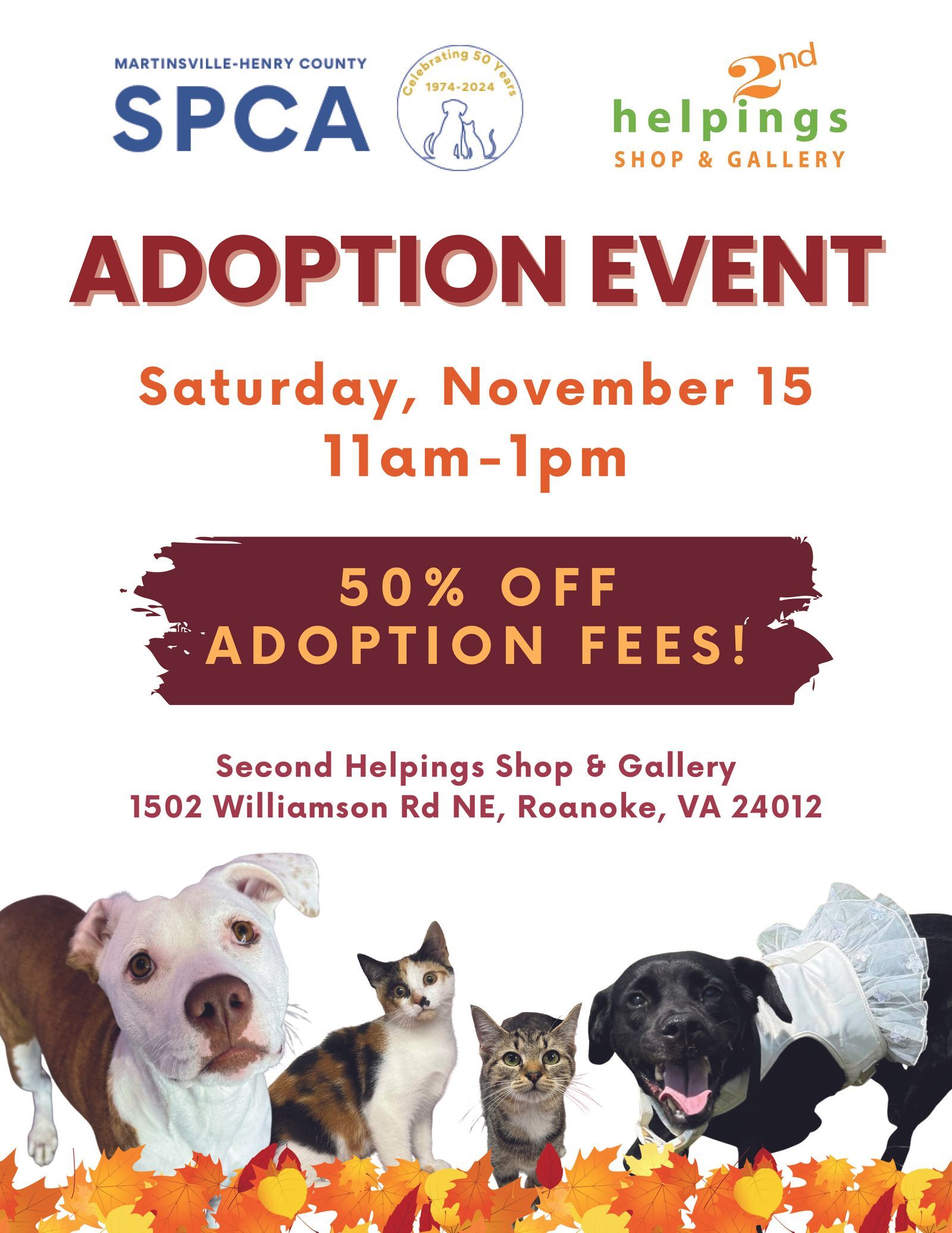 Second Helpings Adoption Event, Roanoke : Newsroom : News & Events ...