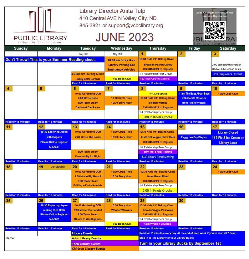June Calendar