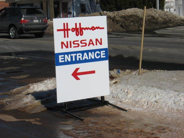 Directional / Traffic / Parking Sign, Mounted on a Portable, Free Standing, Wind Proof Spring Frame 