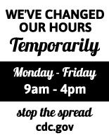 Changed Our Hours