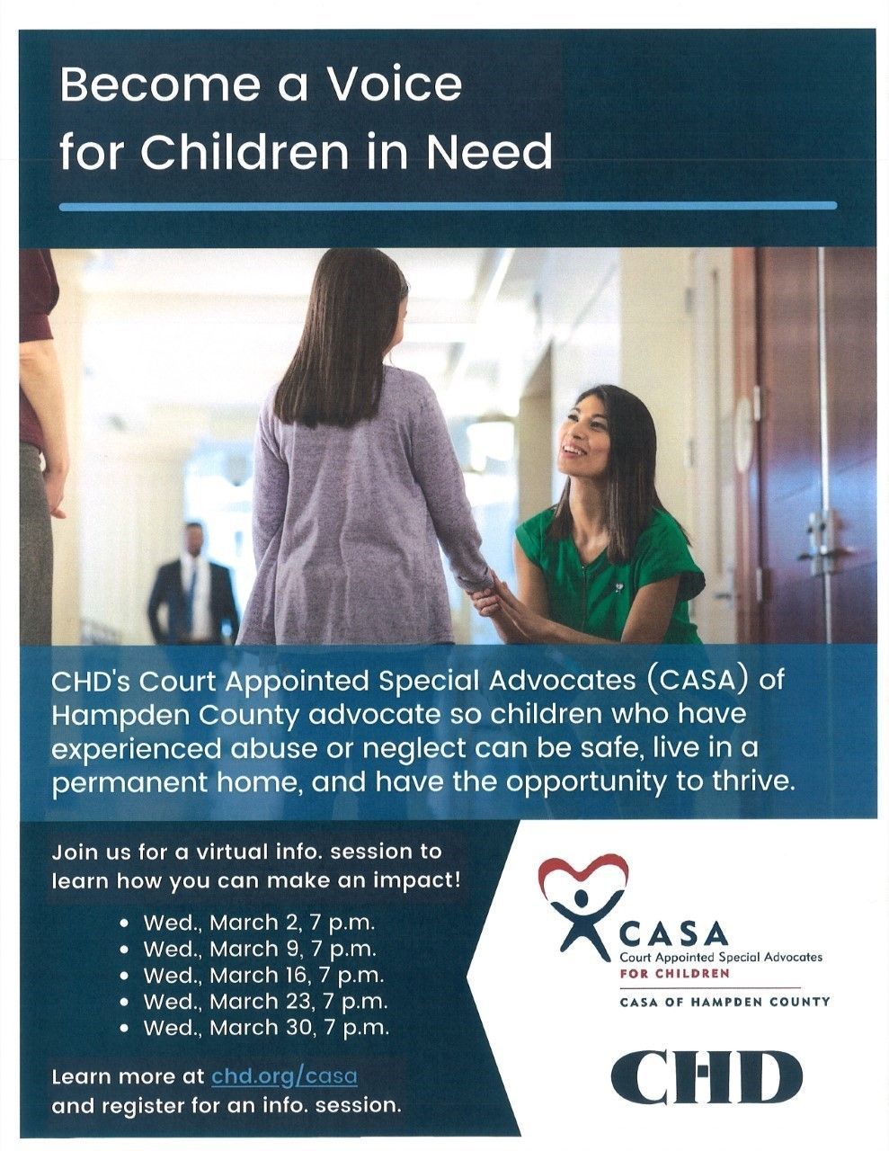 Train to be a Child Advocate!  Register today for a March information session!