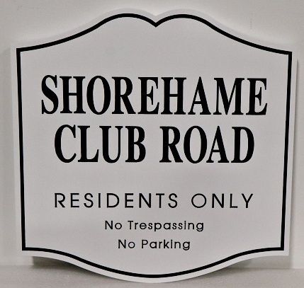 KA20667A - Carved and Sandblasted Sign for "Shorehame Club Road"