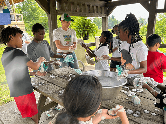 Sister Pat immerses children in nature and art