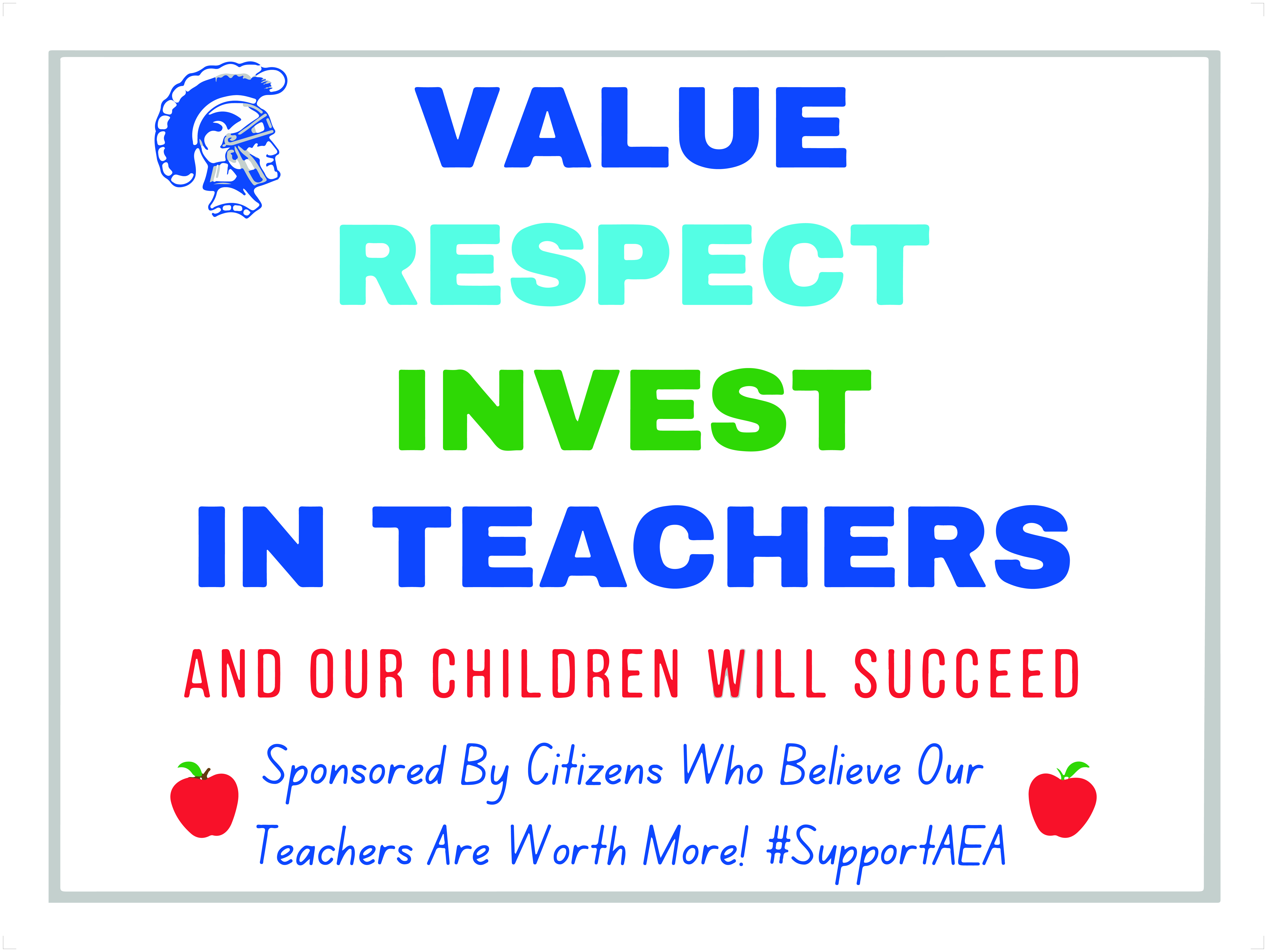 AUBURN TEACHER SUPPORT SIGNS