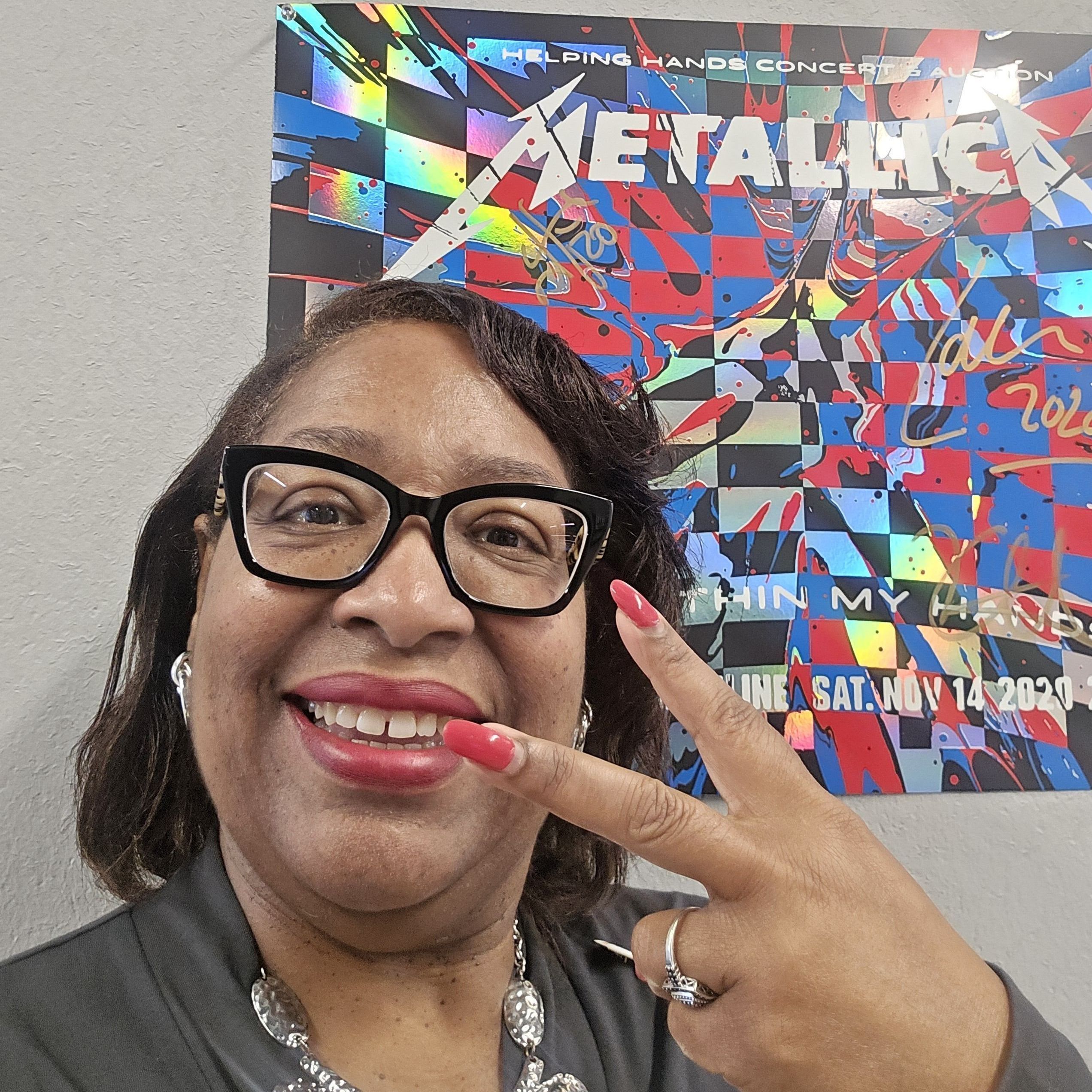 Treva - Metallica Signed Helping Hands 2020 Concert Poster