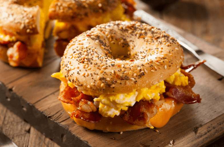 Easy Back to School Breakfast Bagel Sandwich Recipe
