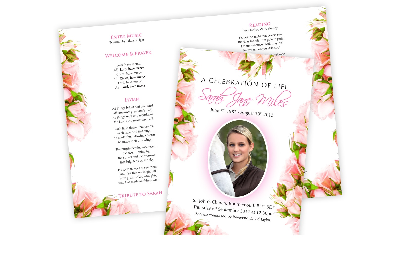 Funeral Order of Service Printing & Design in Poole Funeral Order of Service Printing & Design in Poole