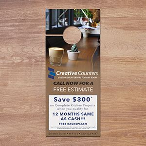 Request an estimate for printing door hangers.