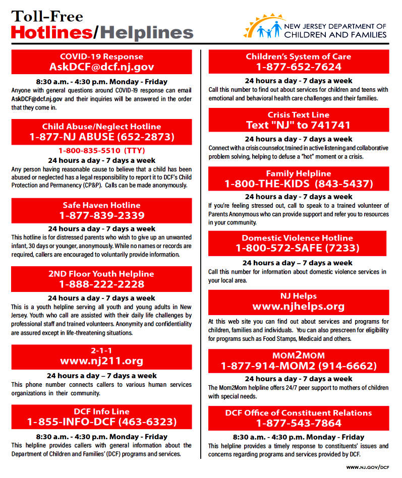 DCF Helpline Graphic