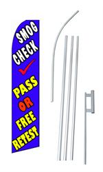 Smog Check Pass or Free Retest Swooper/Feather Flag + Pole + Ground Spike