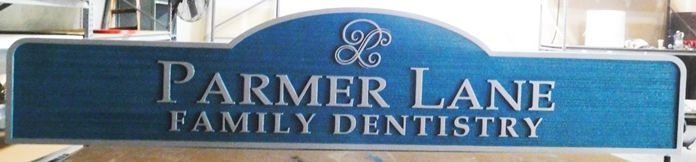 BA11662 - Carved and Sandblasted  Sign for the Family Dentistry Office of "Parmer Lane" 