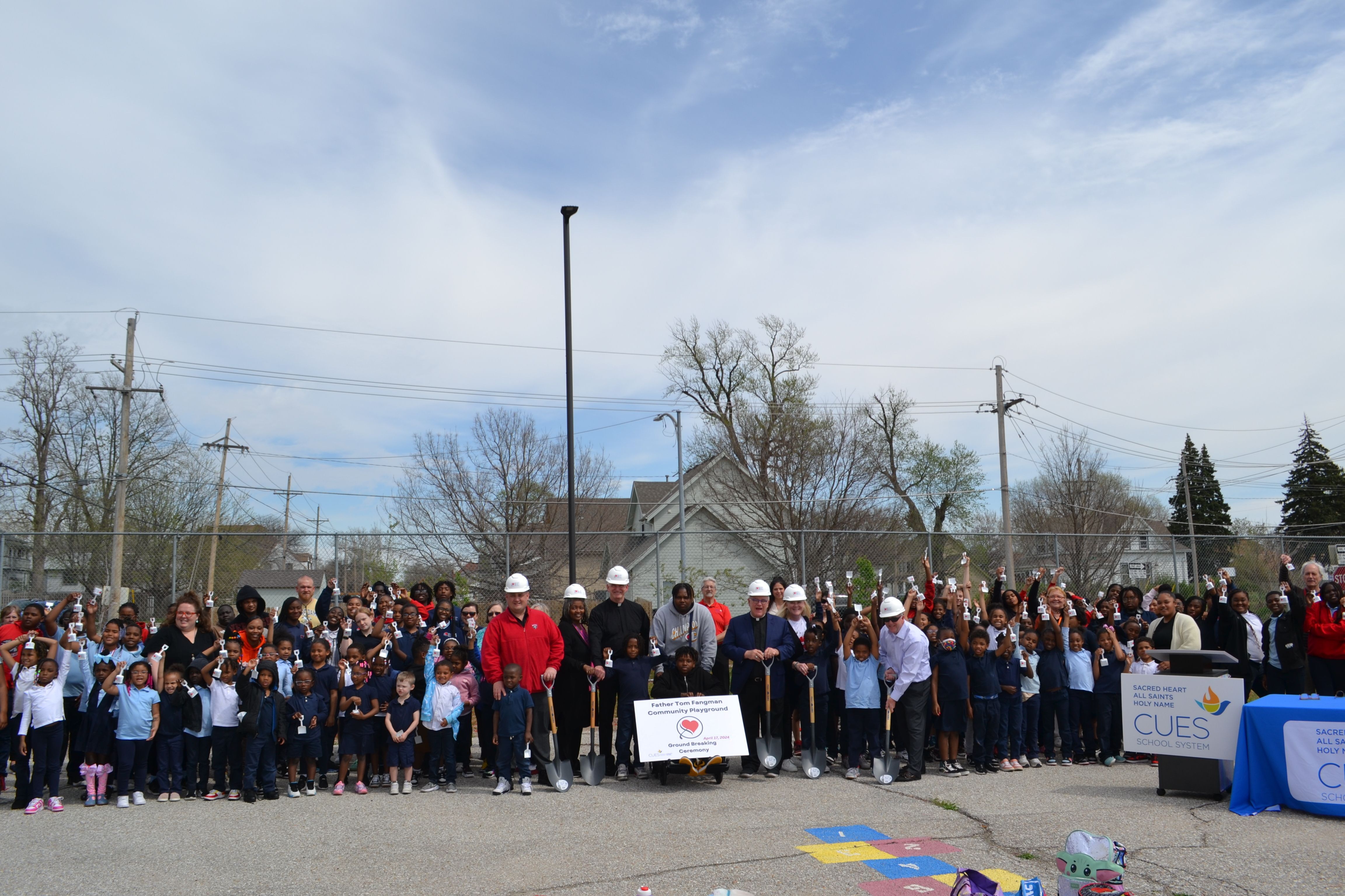 Sacred Heart School Opens their long-awaited New Father Tom Fangman Community Playground!