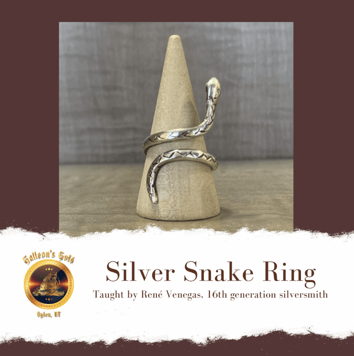 Silver Snake Ring Class, Friday, October 10 at 7pm (Taught By Rene in classroom A & B, $64)