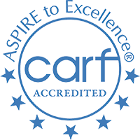 CARF Accreditation Seal - Aspire to Excellence