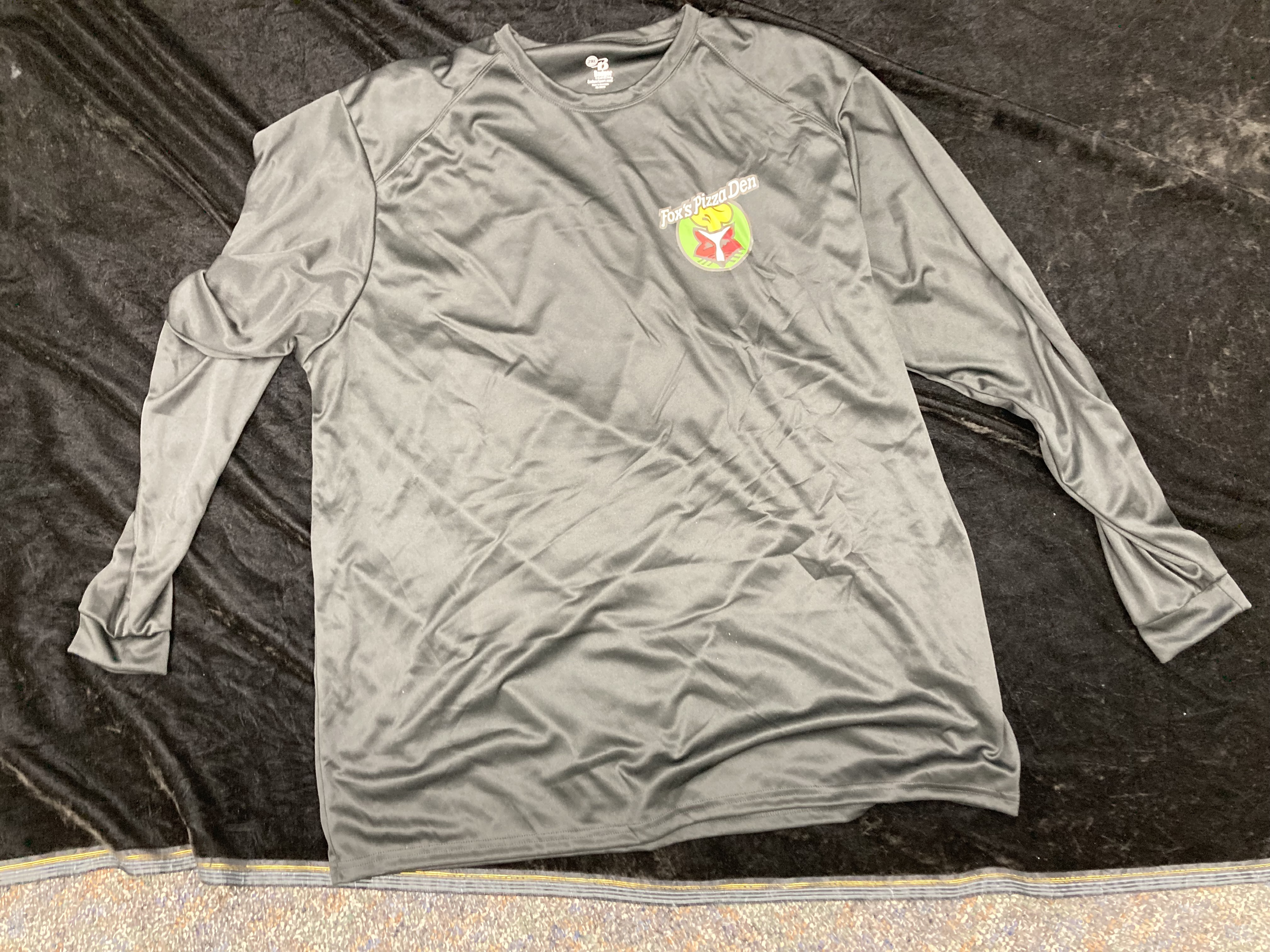 SALE Fox's Logo - 2XL Black Moisture-Wicking Long Sleeve