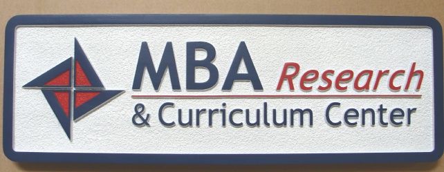 C12058- Carved HDU Sign for MBA Research Center