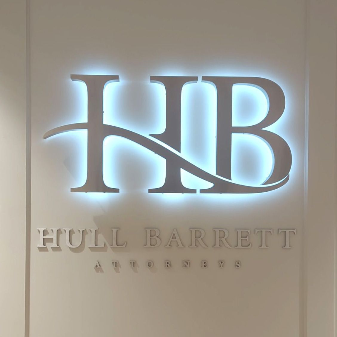 Hull Barrett Attorneys Illuminated Sign