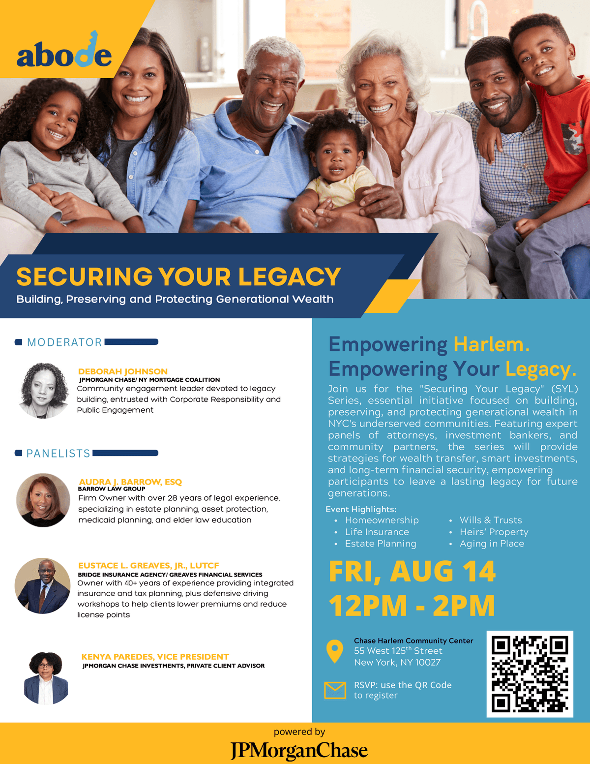Join us at our Securing Your Legacy Event 