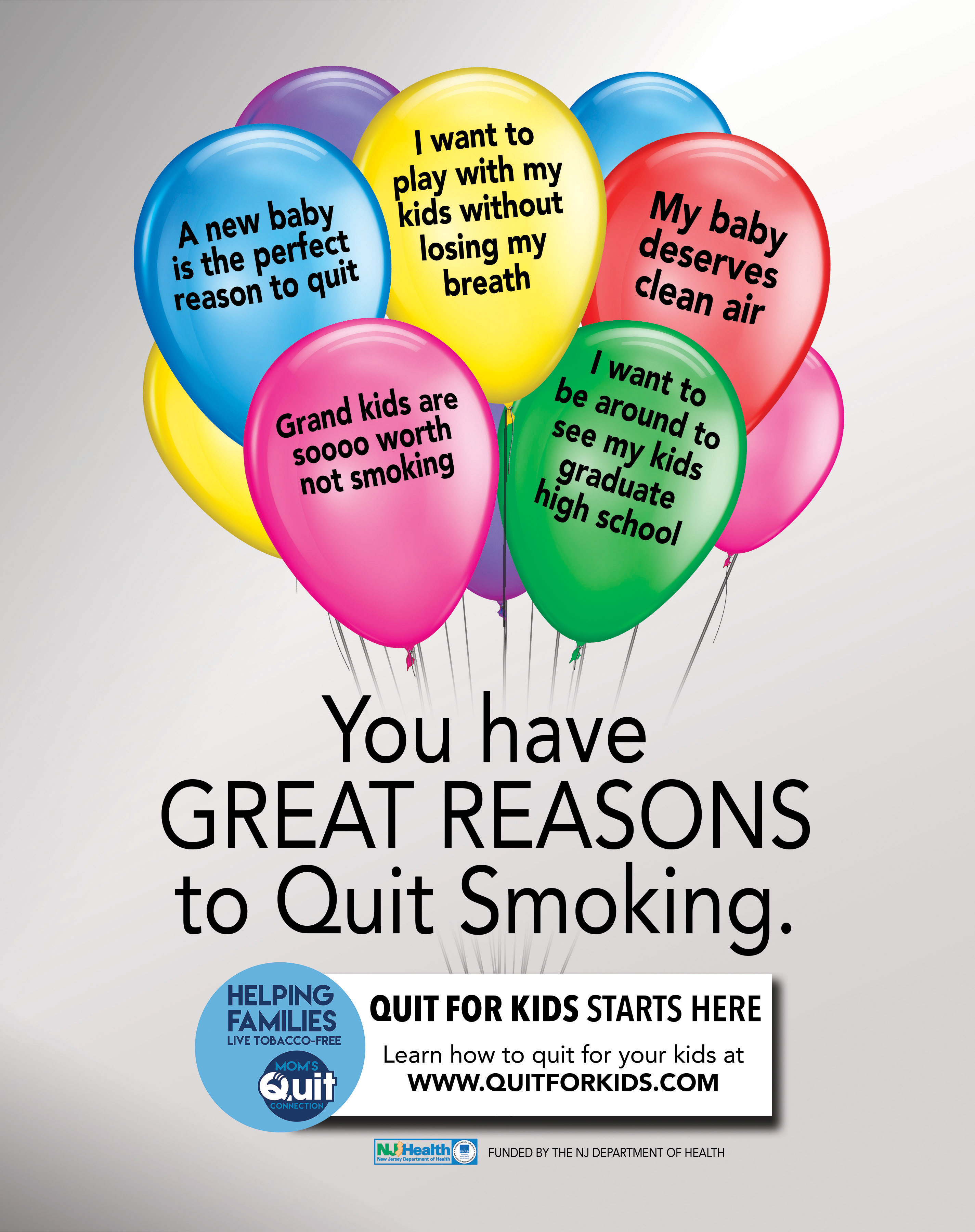 Quit for Kids Smoking Cessation Program flyer