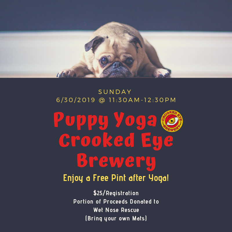 Puppy Yoga @ Crooked Eye Brewery