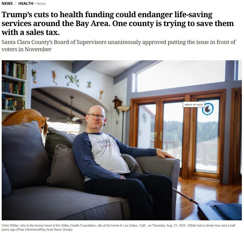 Trump’s cuts to health funding could endanger life-saving services around the Bay Area. One county is trying to save them with a sales tax.