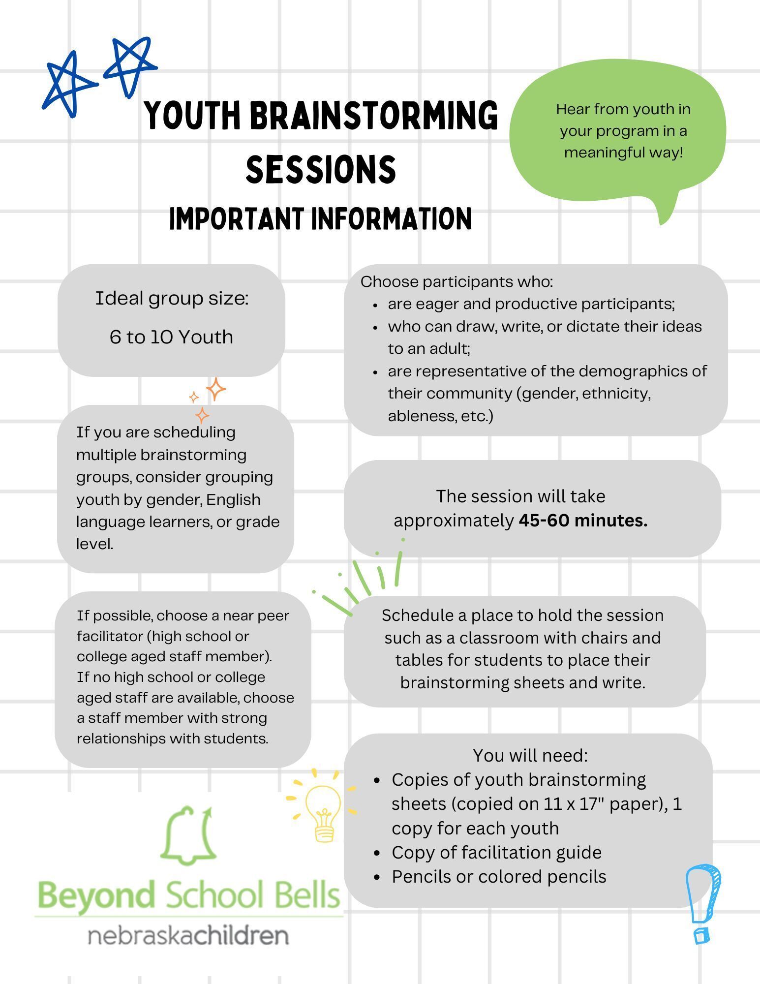 Youth Brainstorming Sessions Information and Facilitation Guide