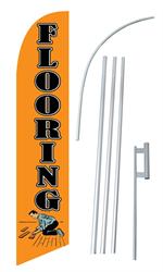 Flooring Orange Swooper/Feather Flag + Pole + Ground Spike