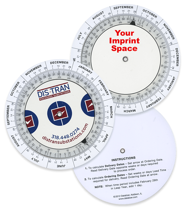 4 Inch Plastic Date Calculator
