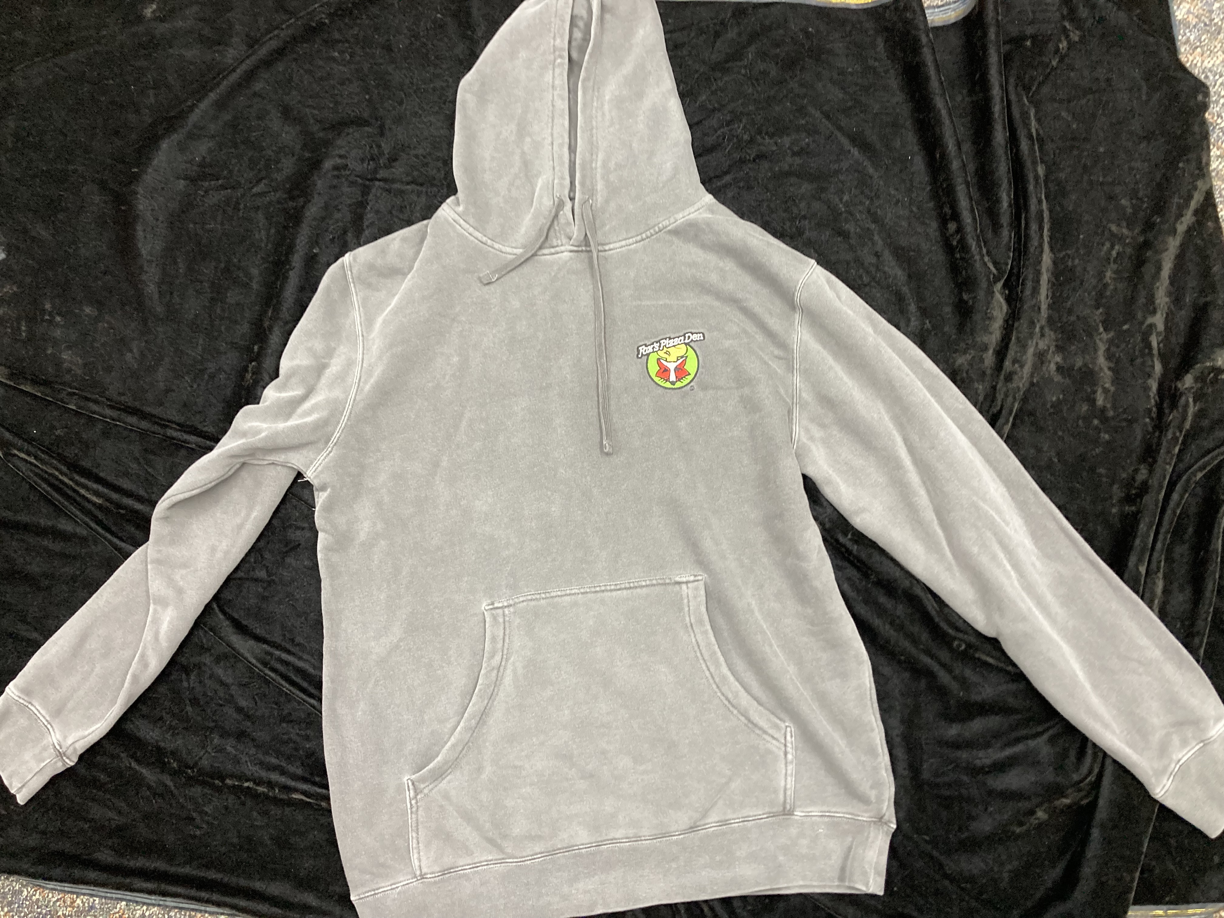 SALE Fox's Logo - Large Grey Cotton/Poly Hoodie