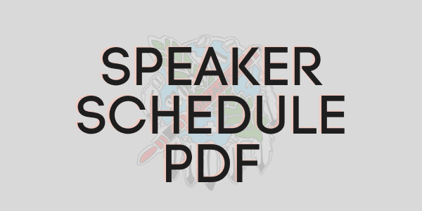 Speaker Schedule