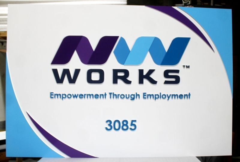 S28253 - Carved Sign for "NW Works"