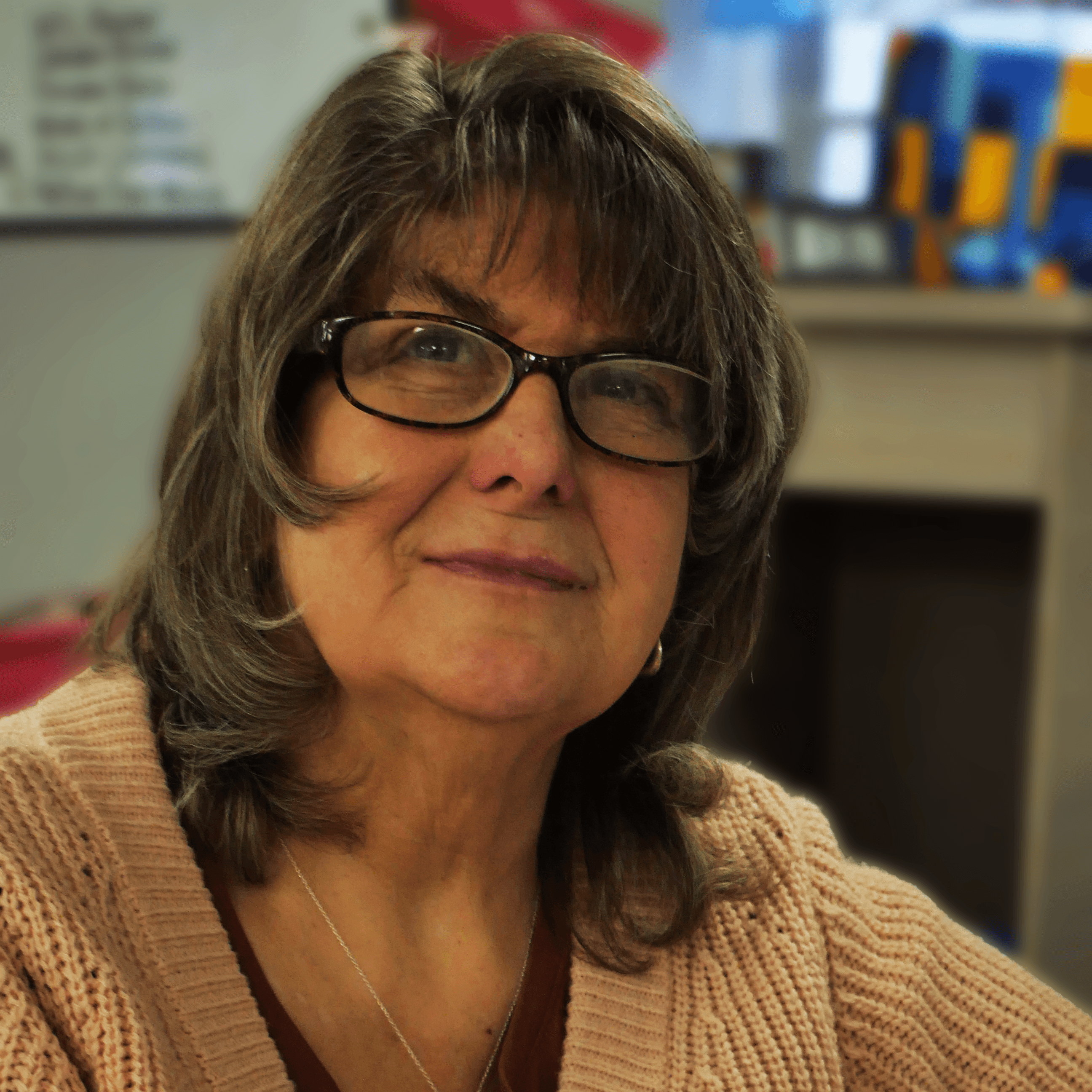 Program member Carol is beaming from ear to ear