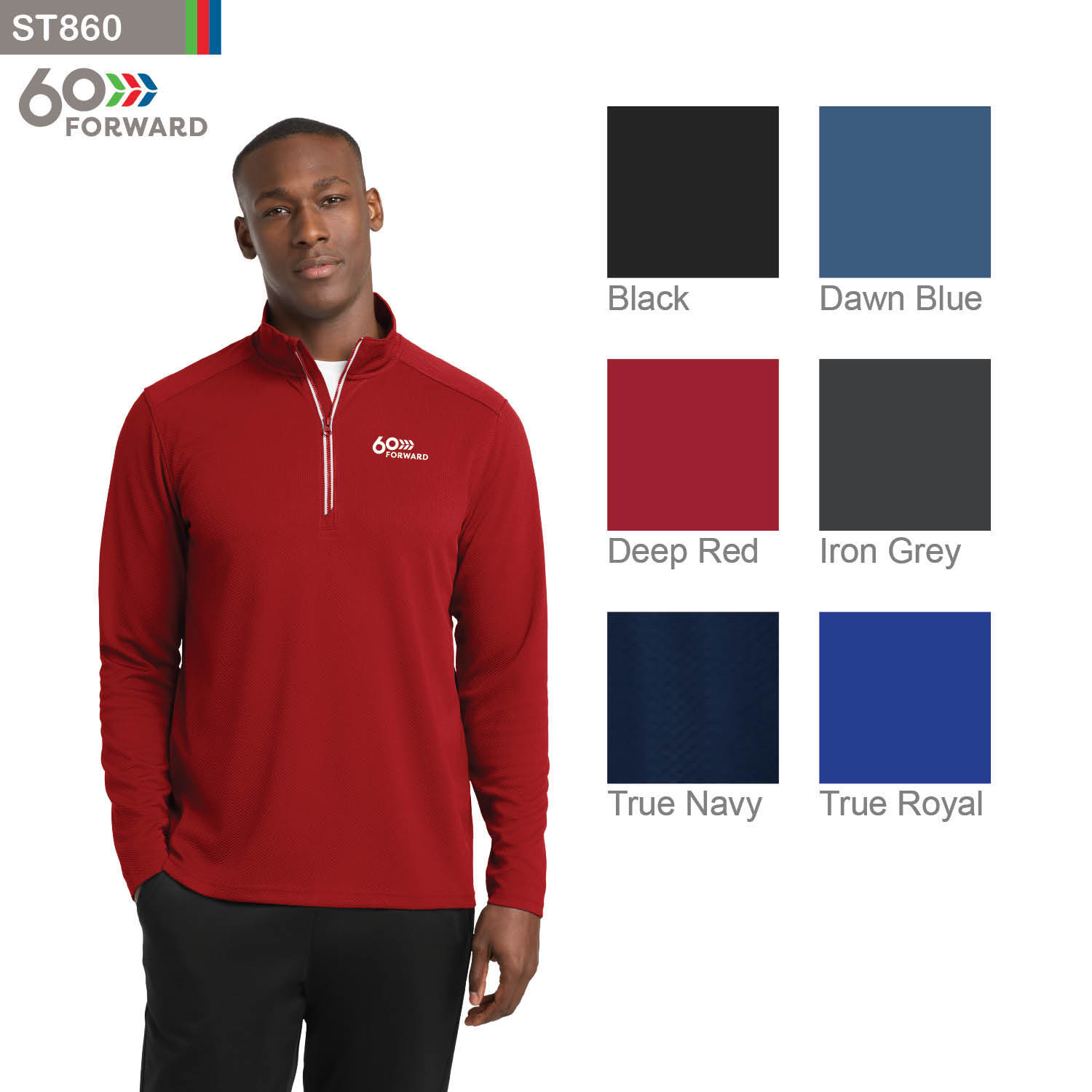 Sport-Tek® Sport-Wick® Textured 1/4-Zip Pullover