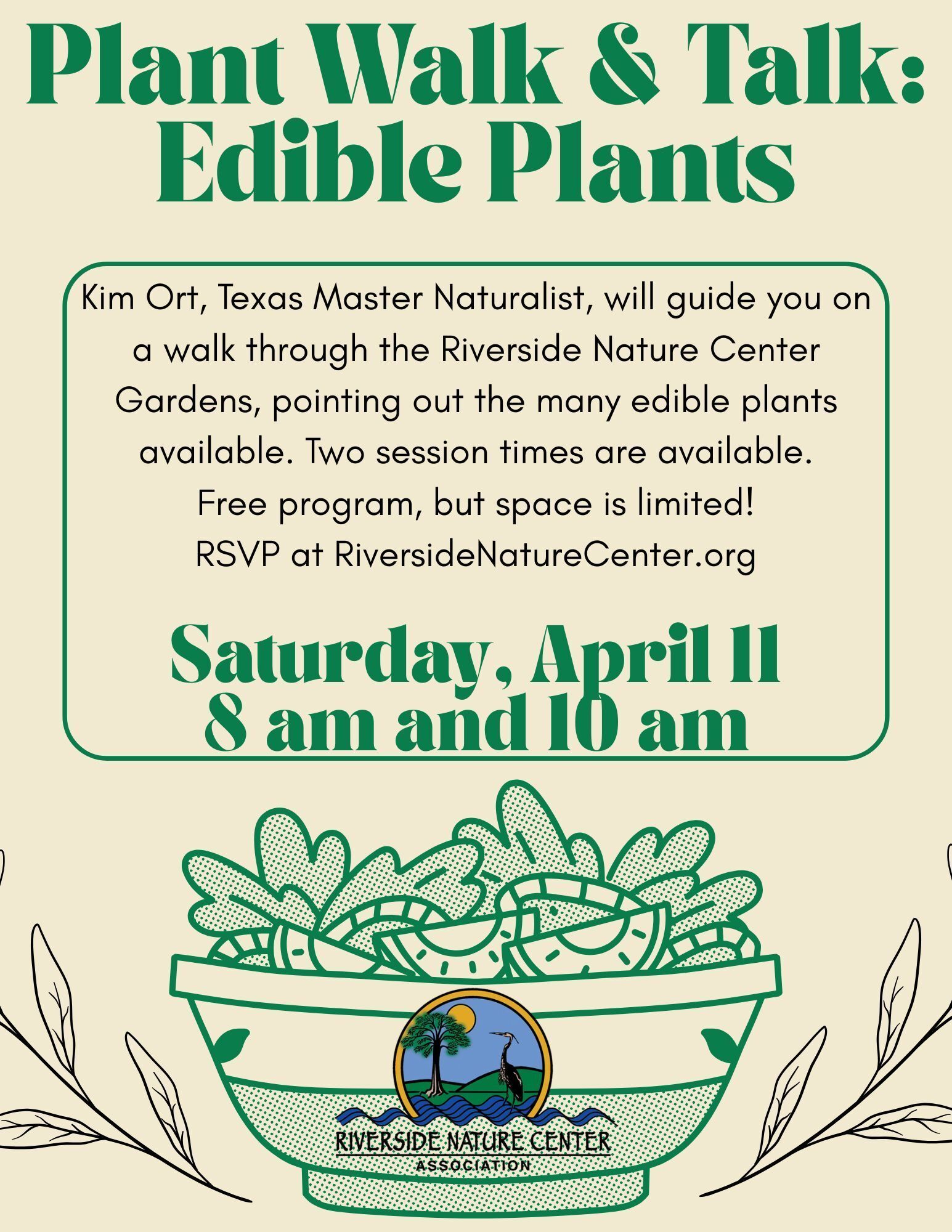 Plants near me, Riverside Nature Center, Kerrville, Nature lover, edible plants, kim ort, RNC gardens, education about plants, environmental science educator, wildflowers, agricultural resources, Plant Walk