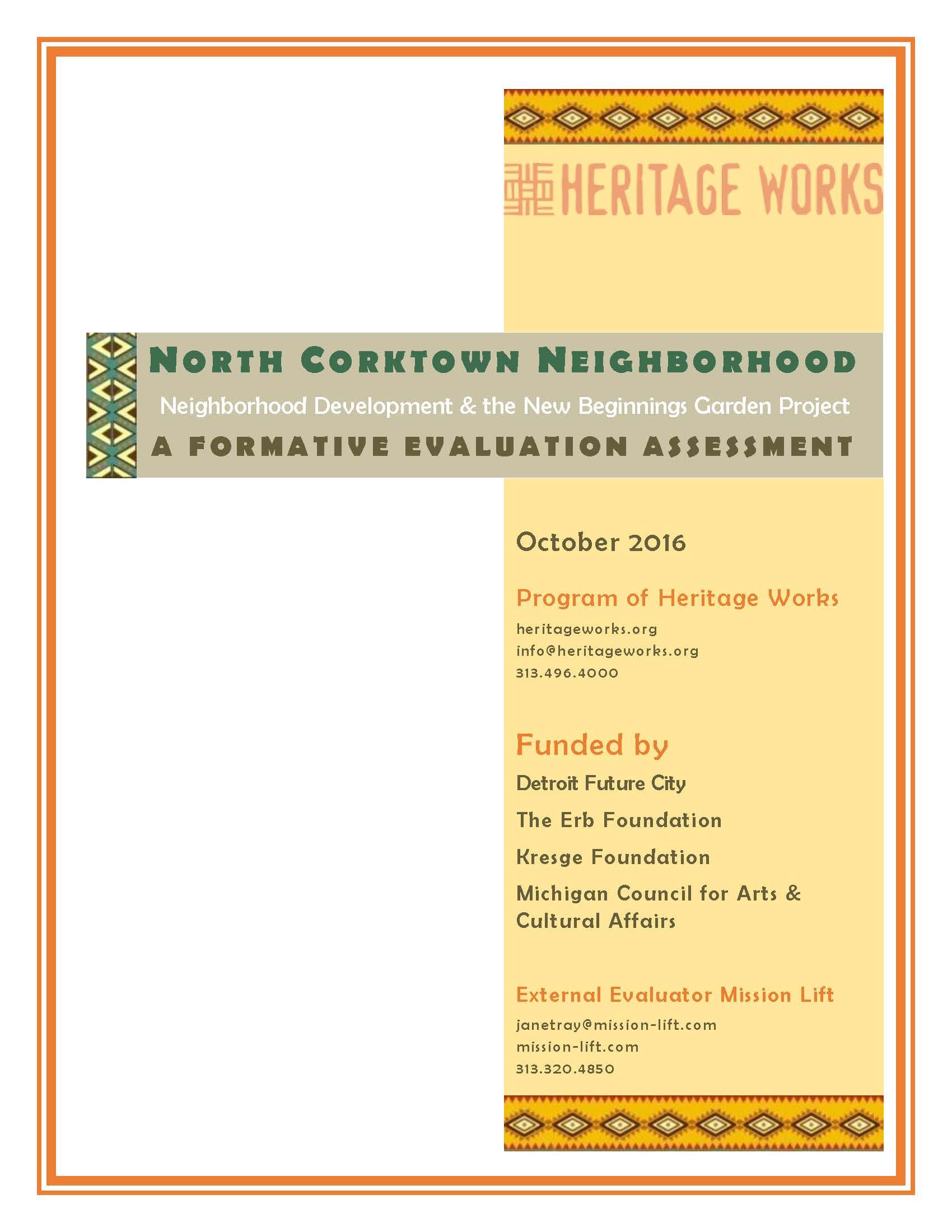 Report NoCo Redevelopment Engagement and Garden Project Evaluation