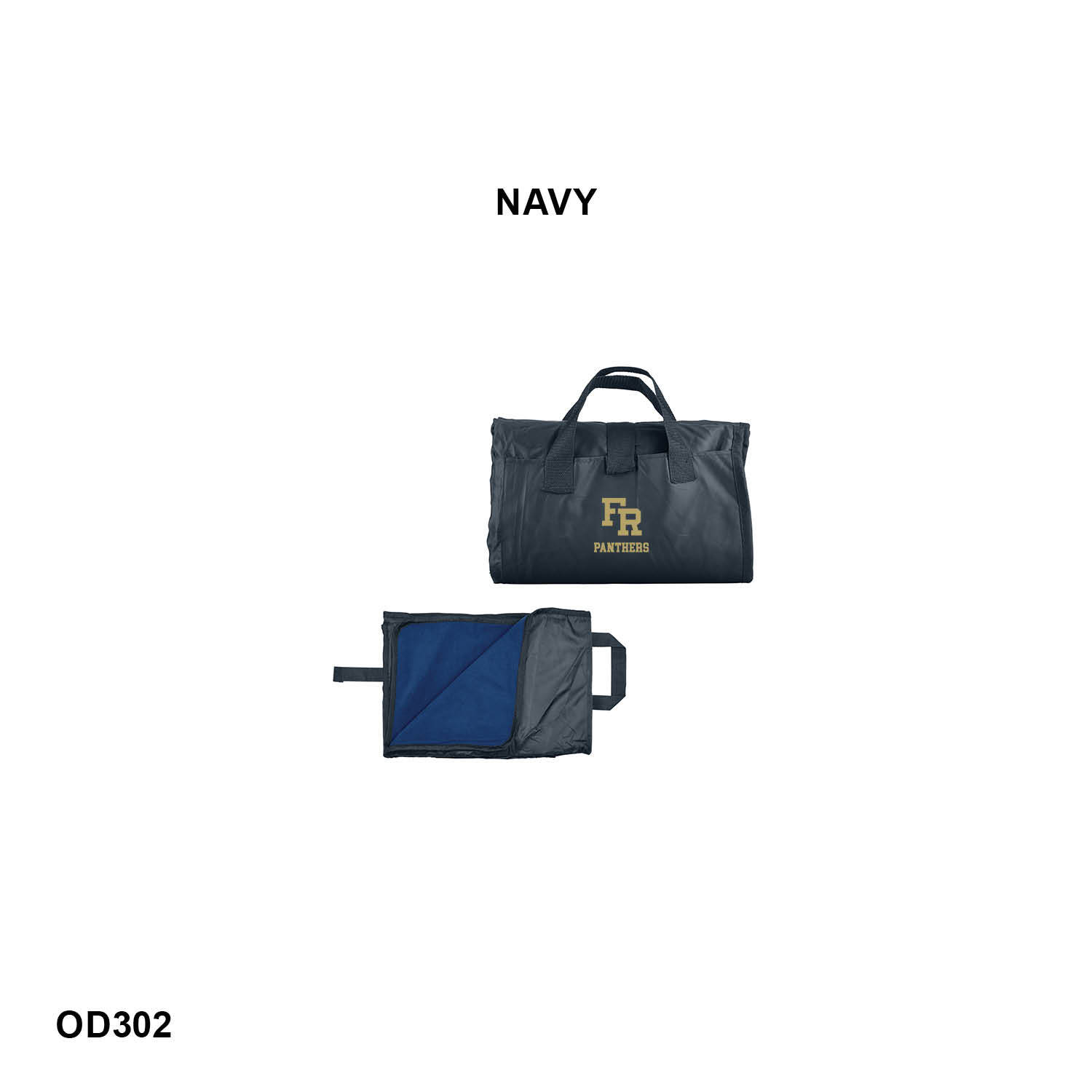 FR PANTHERS LOGO - Navy Prime Line Picnic Blanket